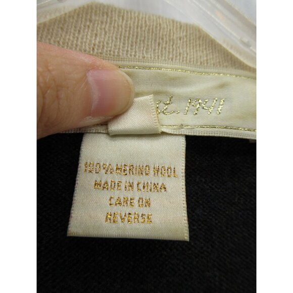 Coach Sweater Large Merino Wool Cardigan Button Up Pockets knit - Picture 9 of 10